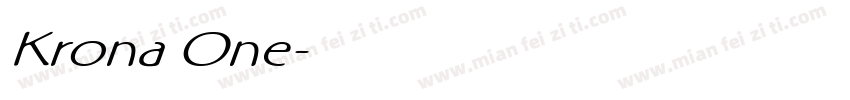 Krona One字体转换